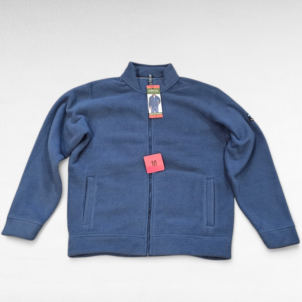 Orvis Men Fleece Full Zip Jacket Blue Size Medium - Picture 9 of 13